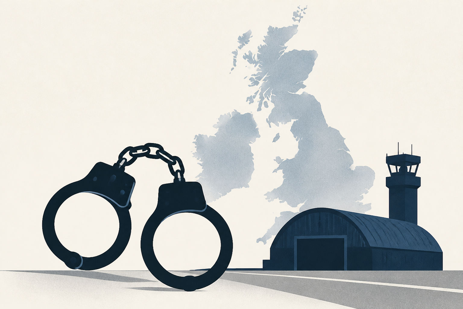 Men arrested in major incident at UK air base used by US