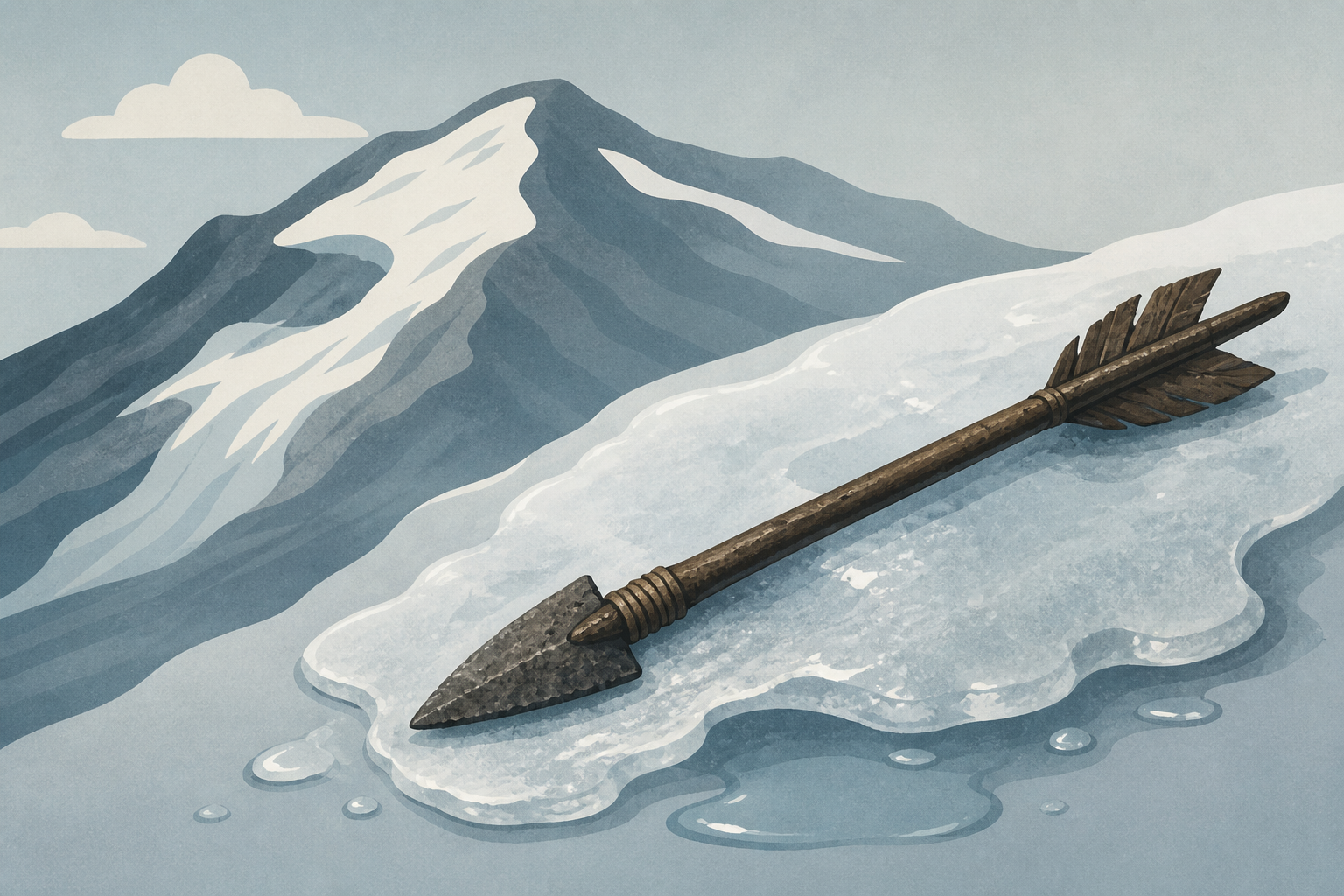 5,000-year-old arrow emerges as Norway’s melting mountain ice reveals older archaeological finds