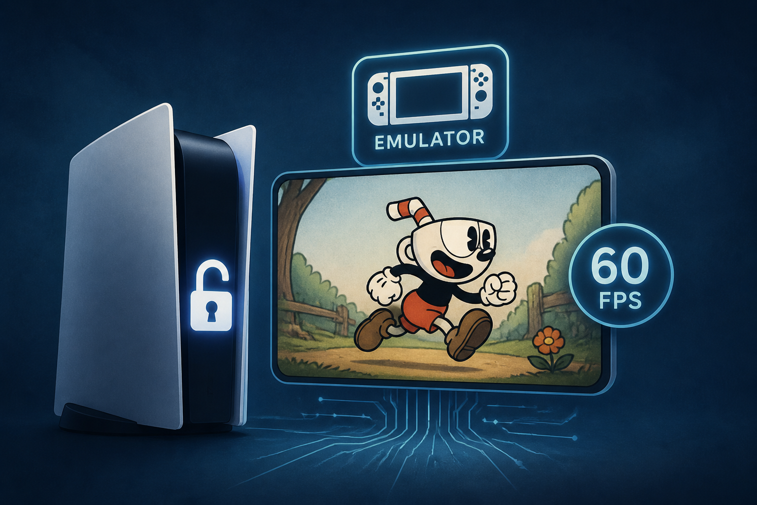 Nintendo Switch emulator now runs natively on jailbroken PS5, Cuphead reaches 60 FPS