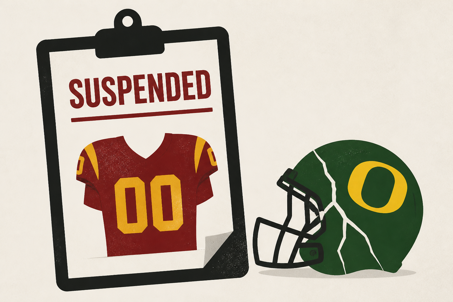 USC linebacker suspended after vicious hit on Oregon quarterback Dante Moore