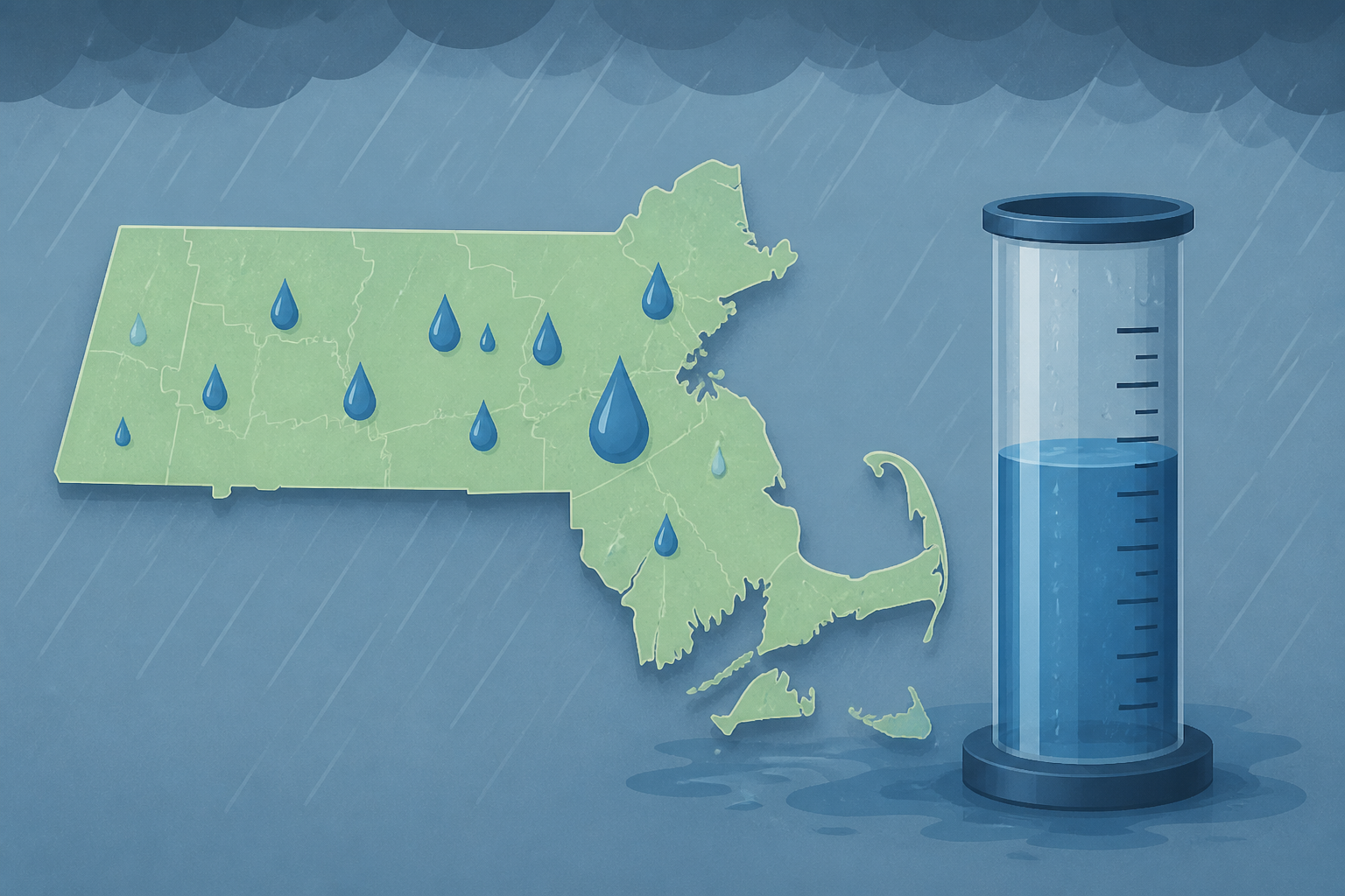 Mass. nor’easter rain reports: Town-by-town list of highest totals (so far)