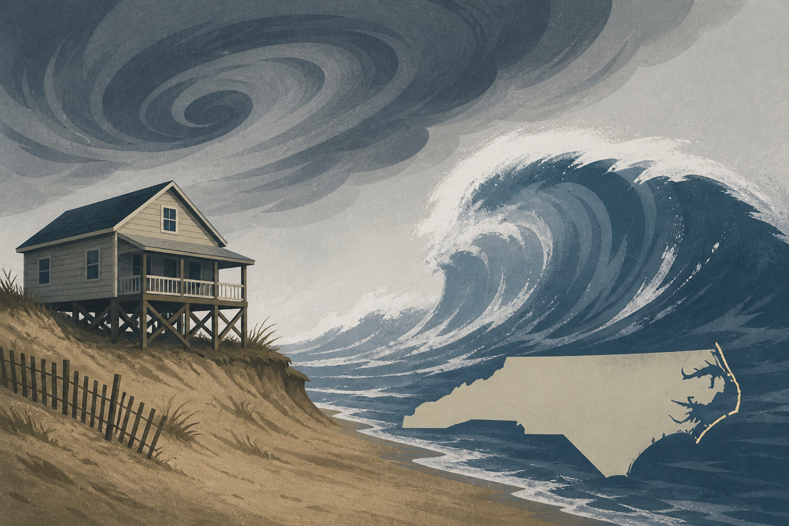 Powerful nor'easter threatens vunerable shore homes in North Carolina's Outer Banks