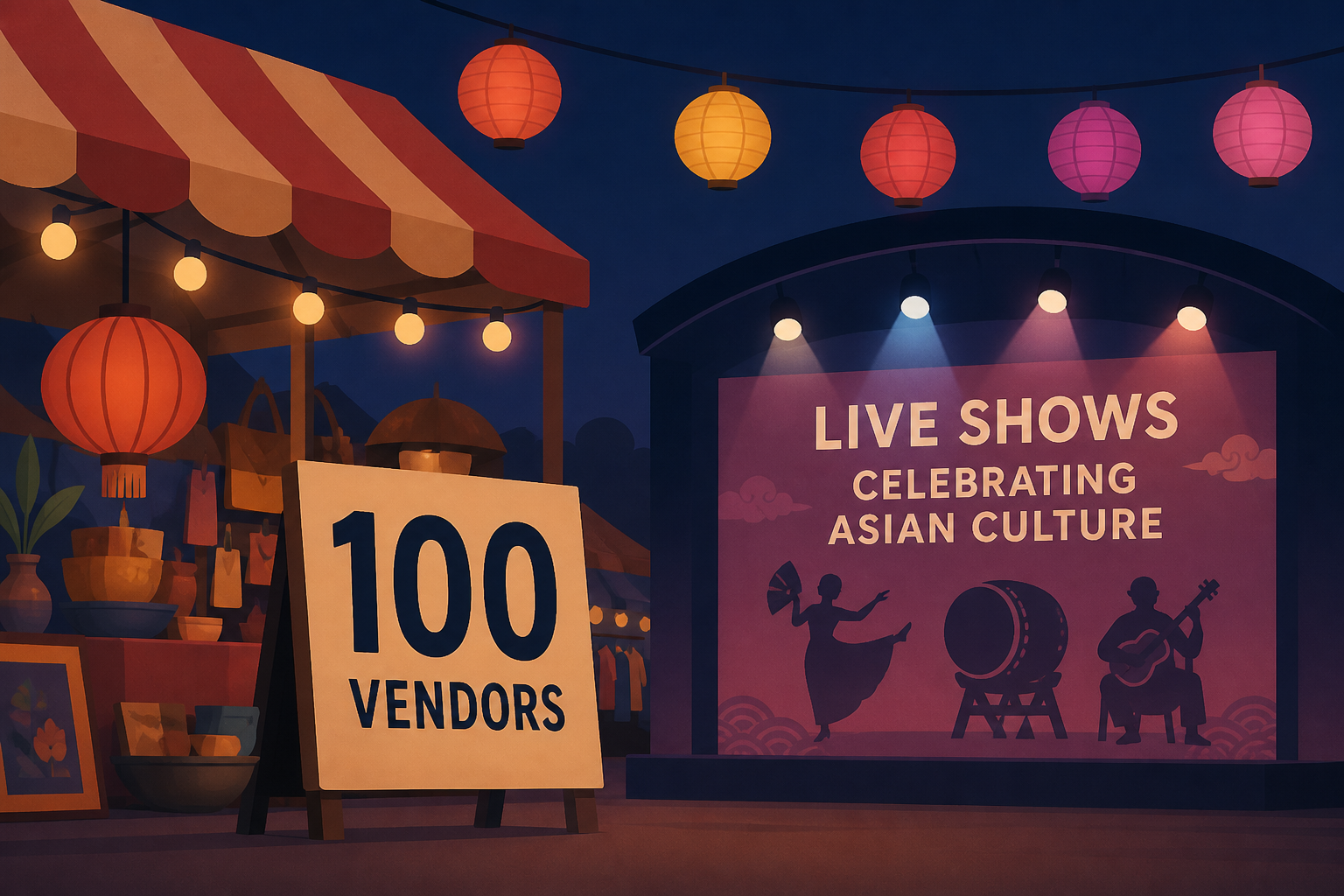 CID Night Market returns with 100 vendors, live shows celebrating Asian culture