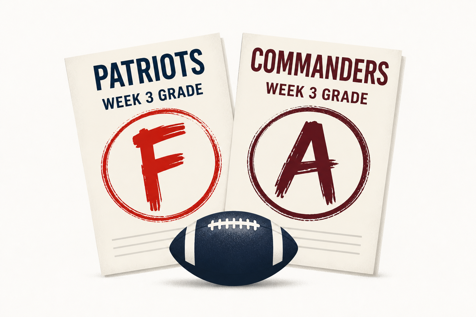 NFL Week 3 grades: Patriots stumble to an 'F,' Commanders earn 'A'