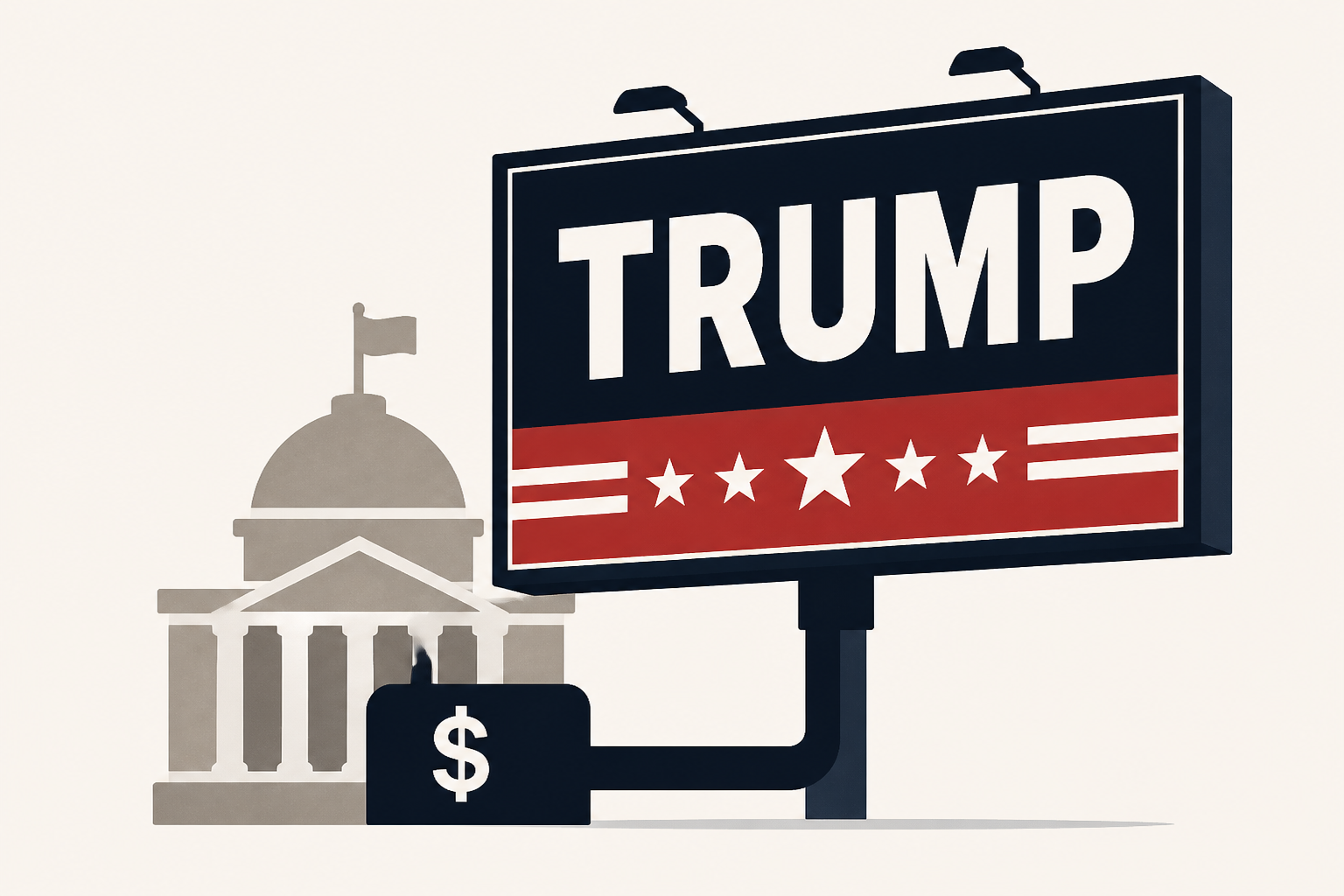 Government-funded Trump ads draw scrutiny