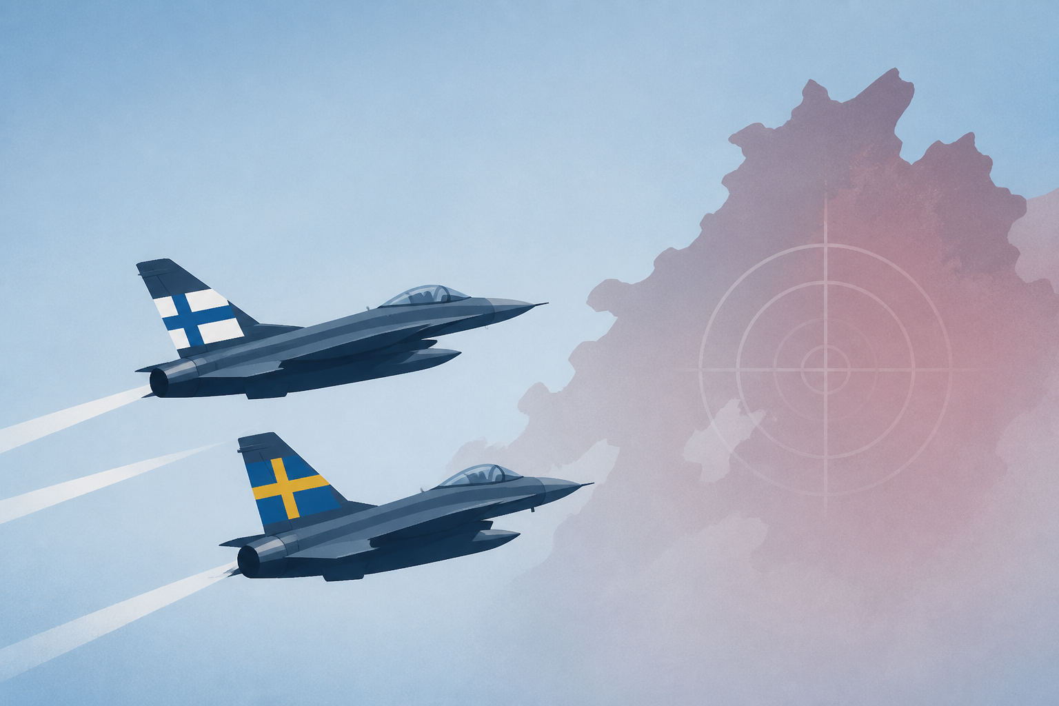Finland and Sweden scramble fighter jets together against Russia in historic first
