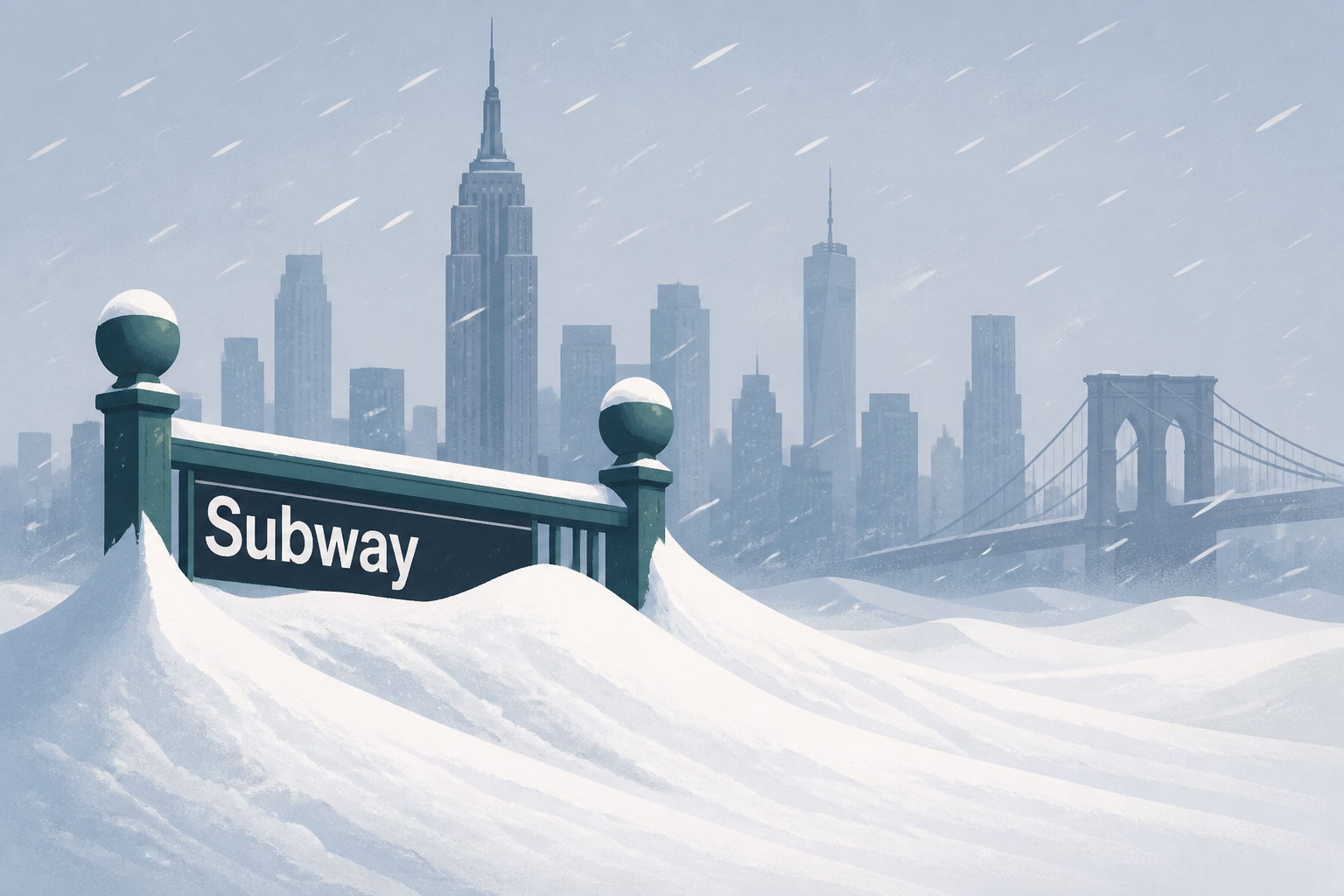 Round 2 of NYC's nor'easter leaves surreal scenes