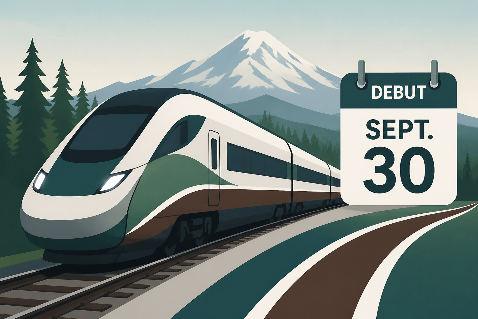 Amtrak Cascades Airo trains debut Sept. 30 in the Pacific Northwest