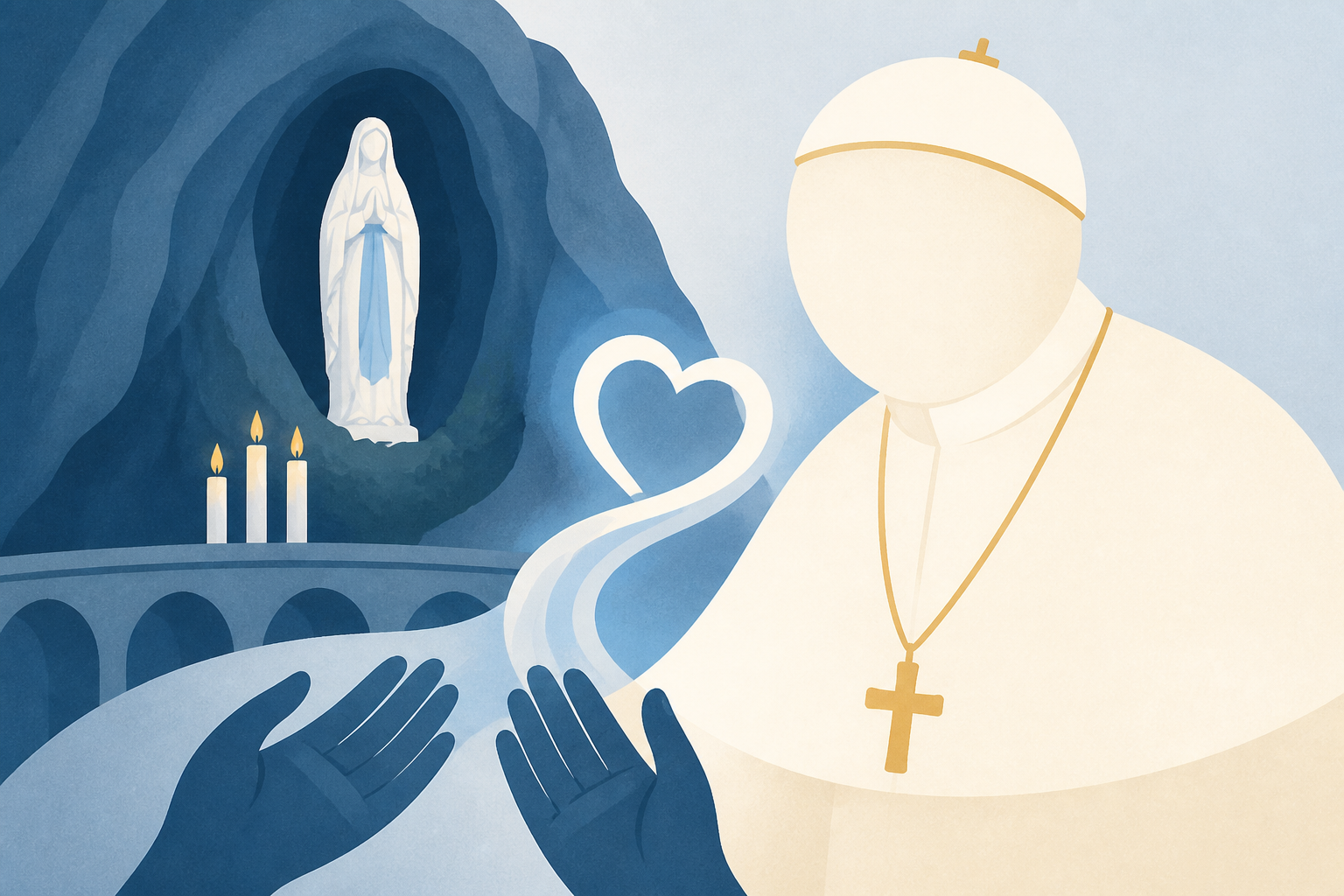 Pope Leo XIV visits Lourdes and meets with miracle cure recipients