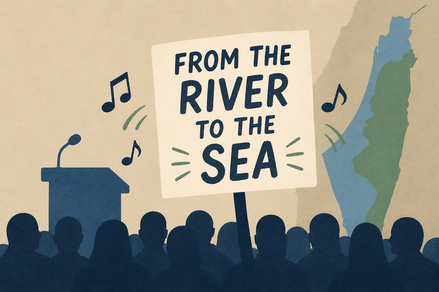 Crowd sings 'from the river to the sea' at AOC event promoting Dems ahead of midterms