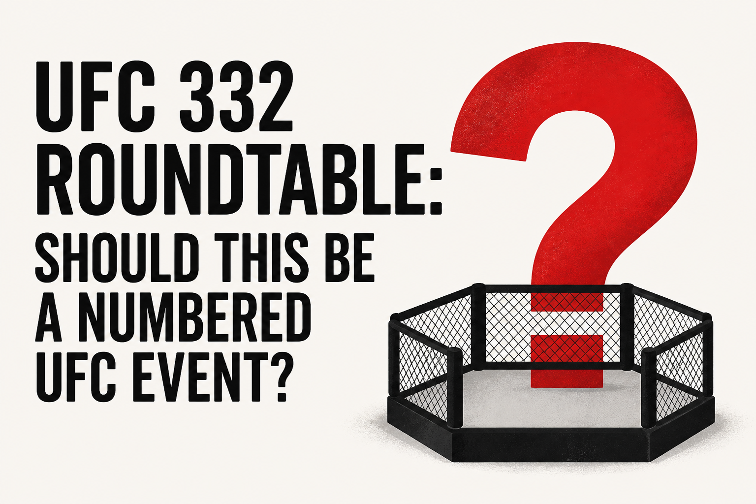 UFC 332 roundtable: Should this be a numbered UFC event?