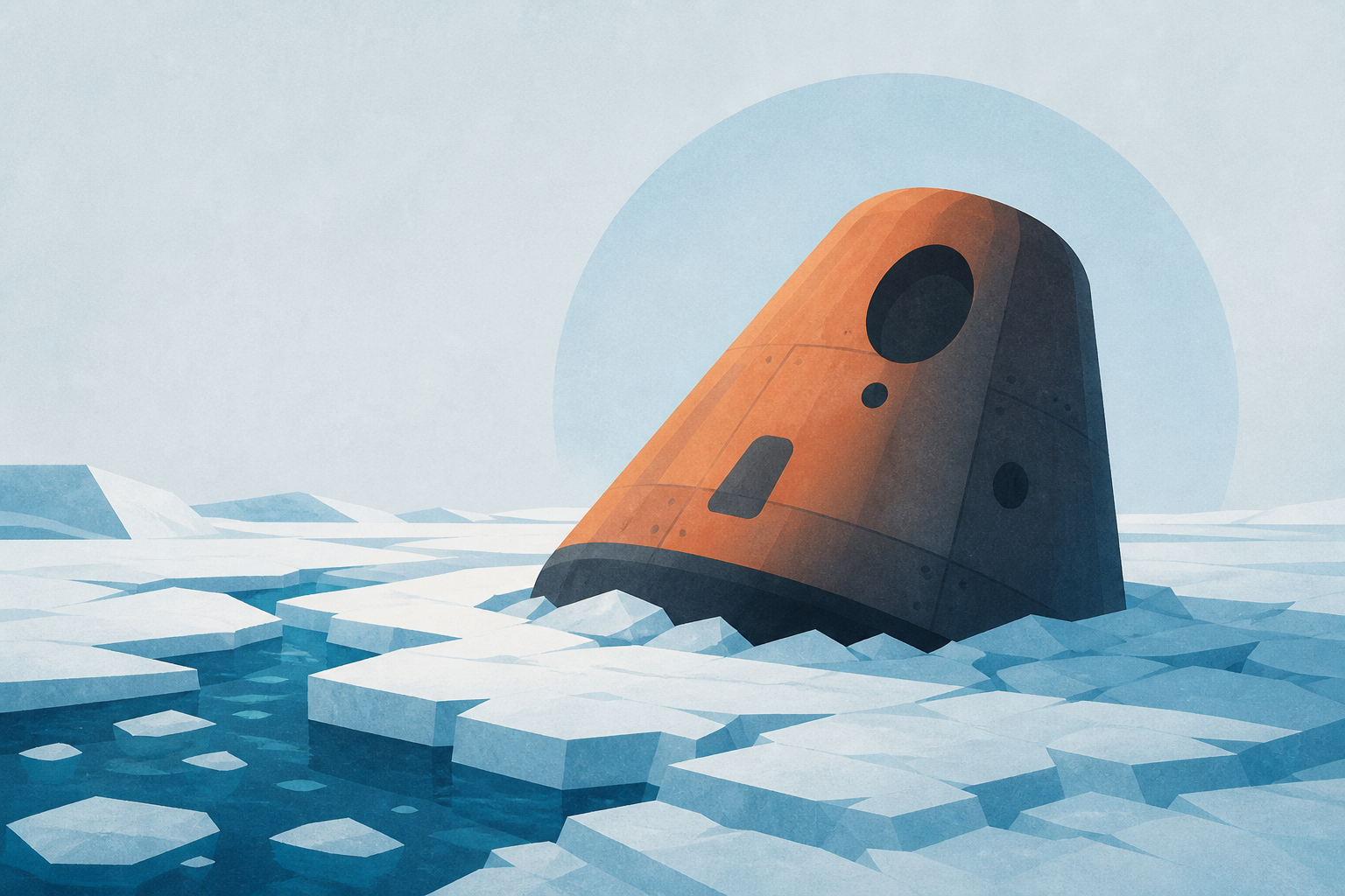 This 'spaceship' isn't headed to Mars - it's drifting in Arctic ice