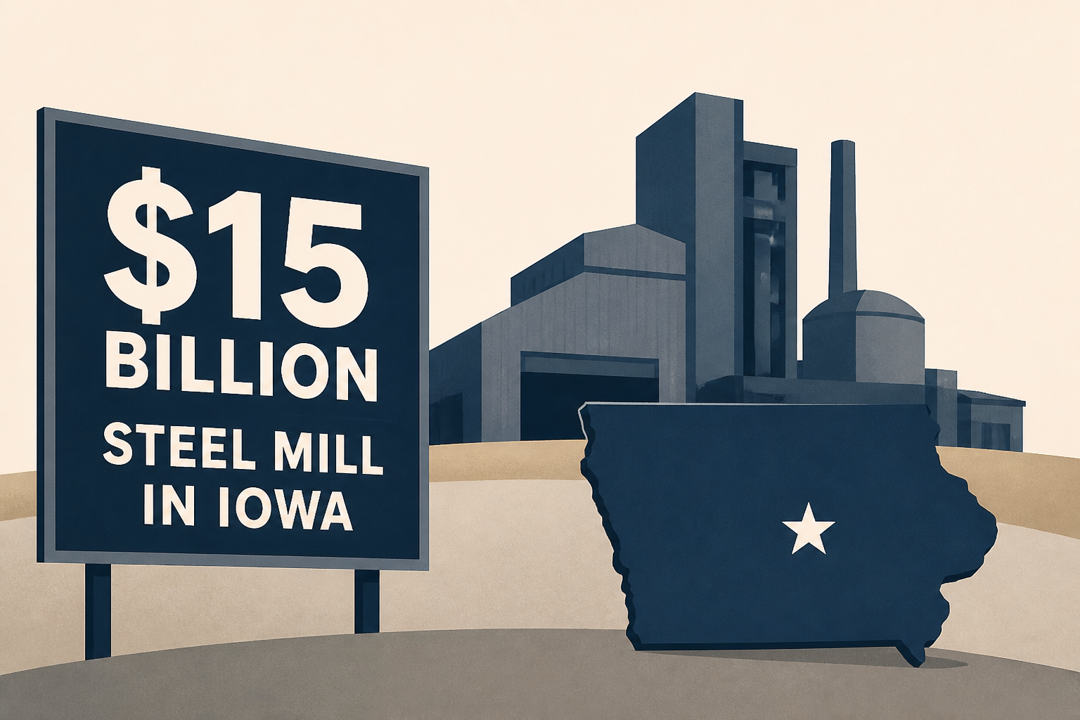 Trump unveils plans for a $15 billion steel mill in Iowa