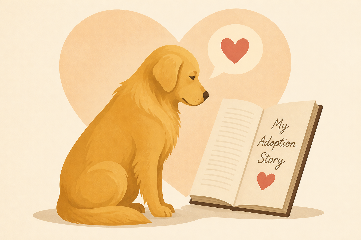 Senior Rescue Golden Retriever Listens to His Adoption Story - Every Word Is Full of Love