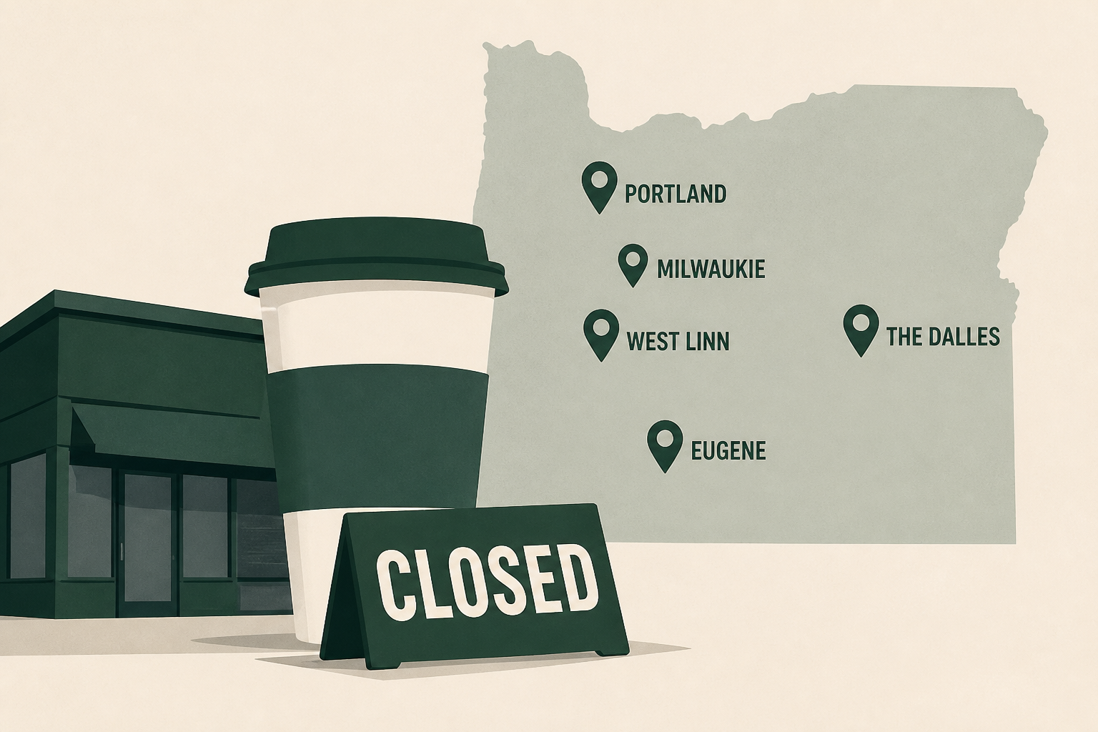 Starbucks closures 2026: 5 Oregon cafes affected in Portland, Milwaukie, West Linn, The Dalles, Eugene