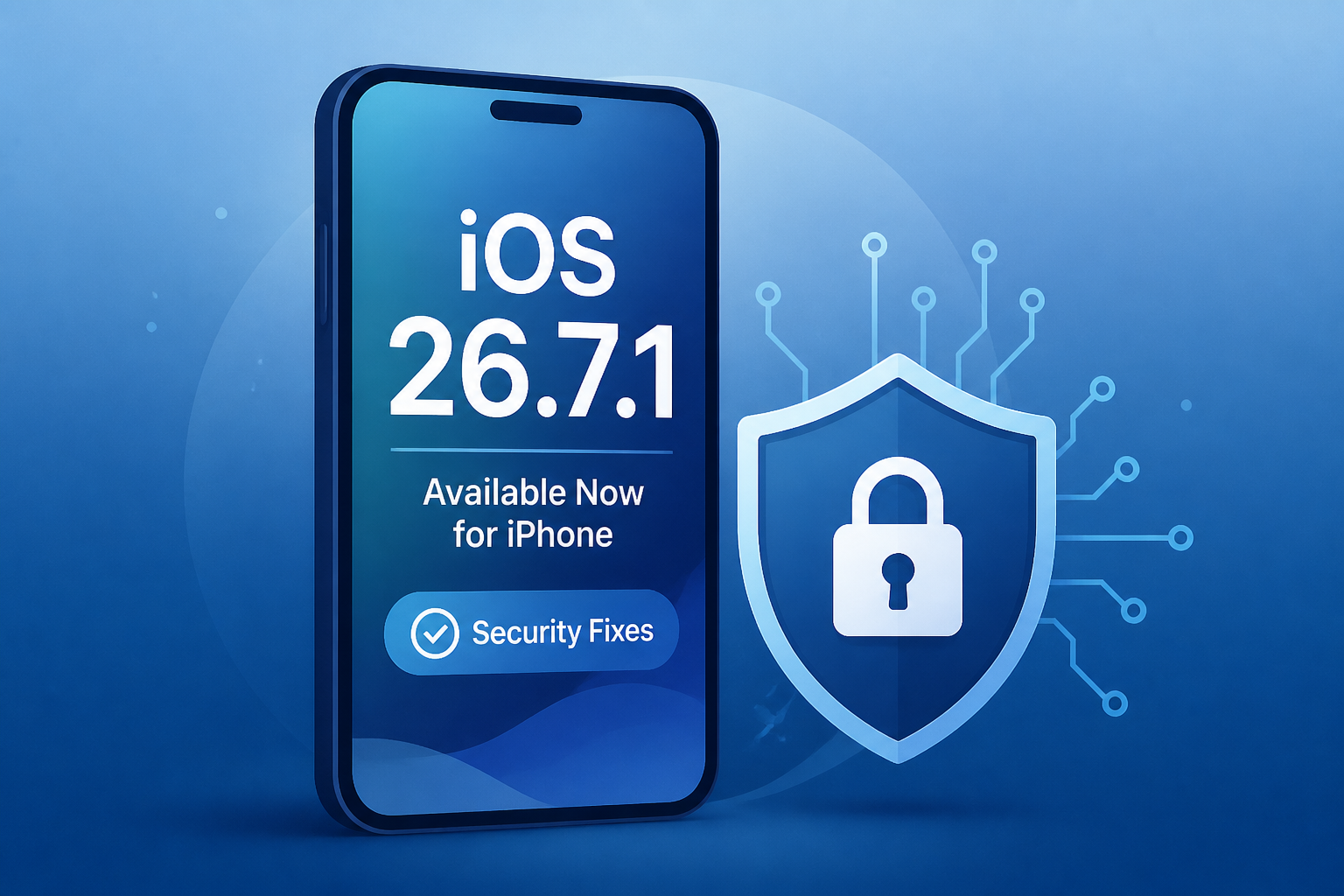 iOS 26.7.1 available now for iPhone with security fixes