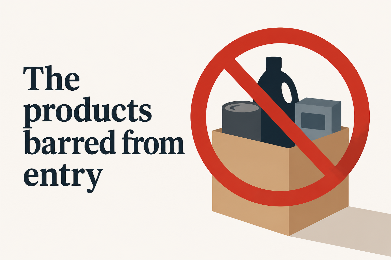 The products barred from entry