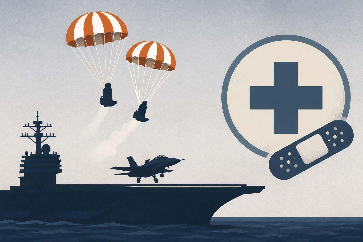2 U.S. aviators eject while landing plane on carrier off Virginia, 4 sailors hurt, Navy says