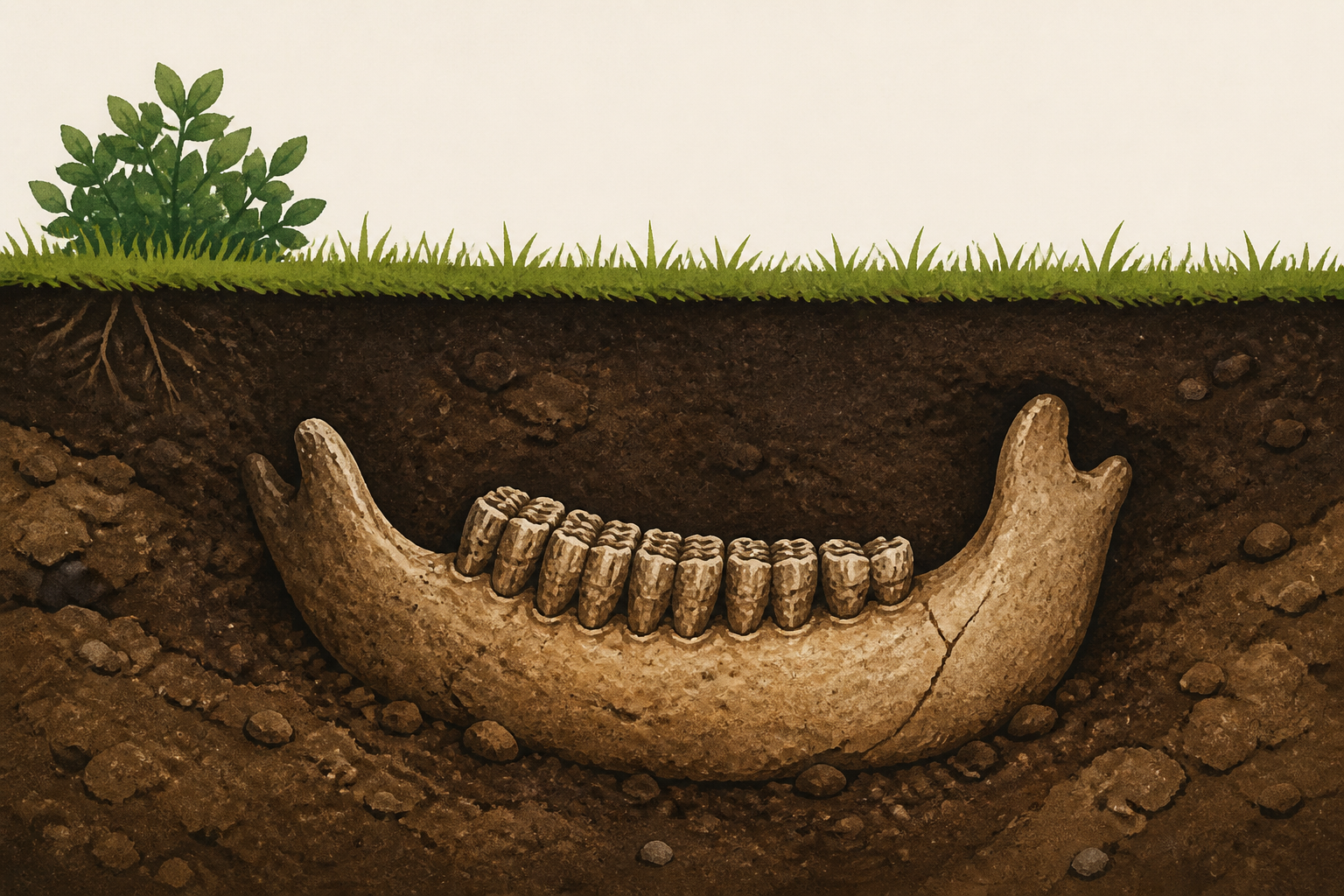 A New York homeowner found a complete mastodon jaw under his yard