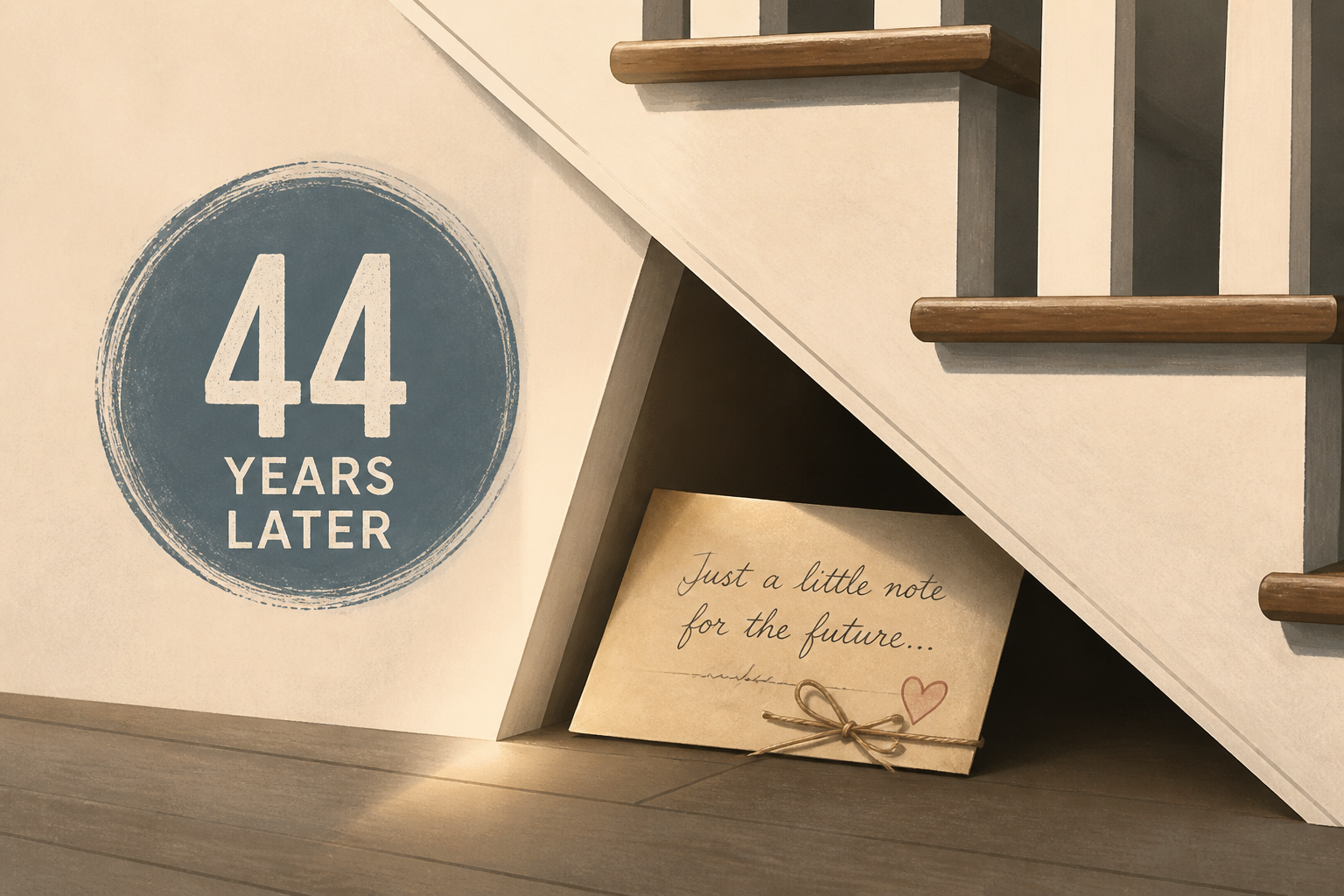 Old Girl Hid a Handwritten Letter Under the Stairs. 44 Years Later, Her Sweet Note Was Discovered