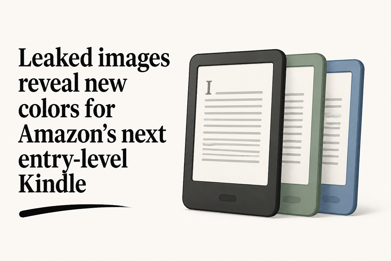 Leaked images reveal new colors for Amazon’s next entry-level Kindle