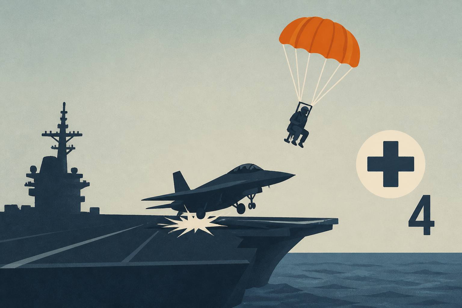 USS Dwight D Eisenhower aviators eject during landing, 4 sailors hurt