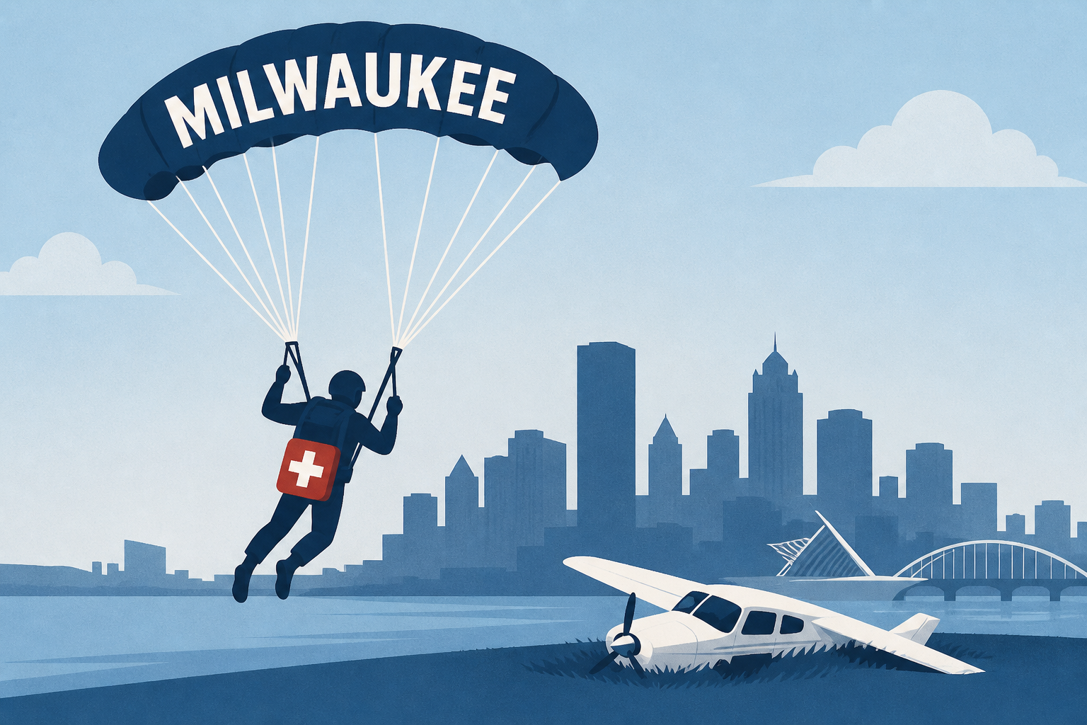 Skydive Milwaukee skydivers jump to aid single-engine plane crash victims