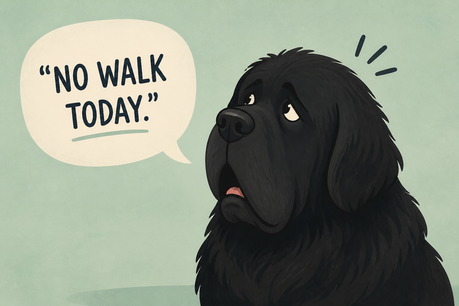 Newfoundland's Hilarious Reaction to Hearing 'No Walk Today' Has Us Cracking Up