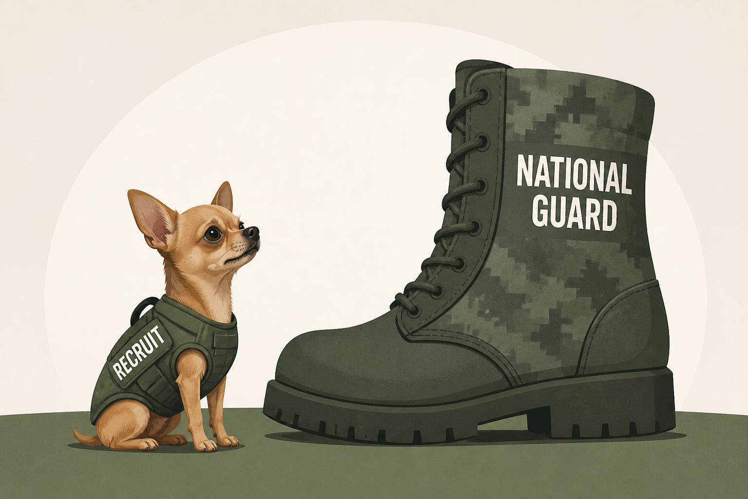 Mexico's National Guard debuts tiny Chihuahua recruit
