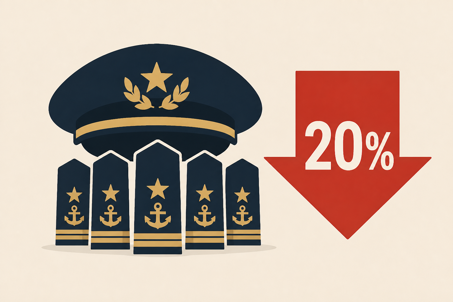 Hegseth to announce a 20% cut to generals and admirals