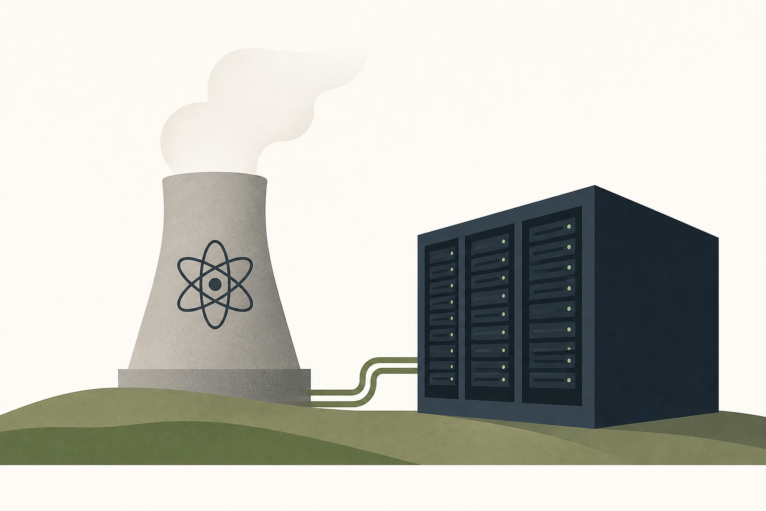 Nuclear company plans reactor-powered data center on federal land : NPR