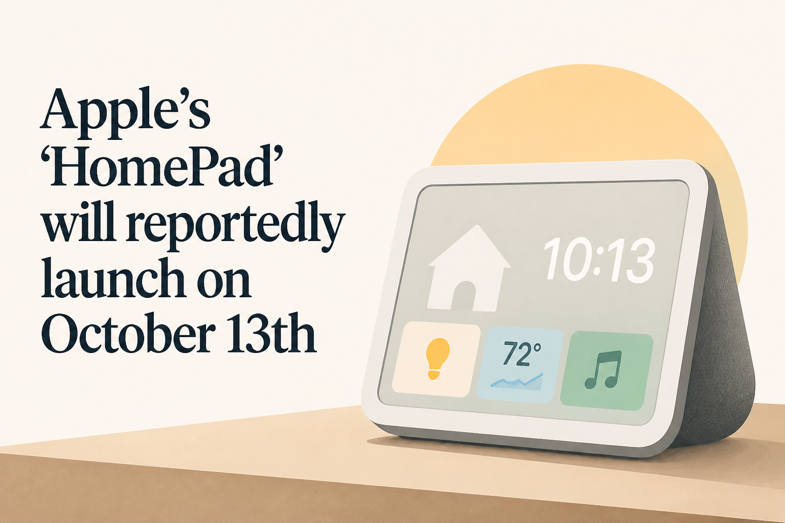 Apple’s ‘HomePad’ will reportedly launch on October 13th