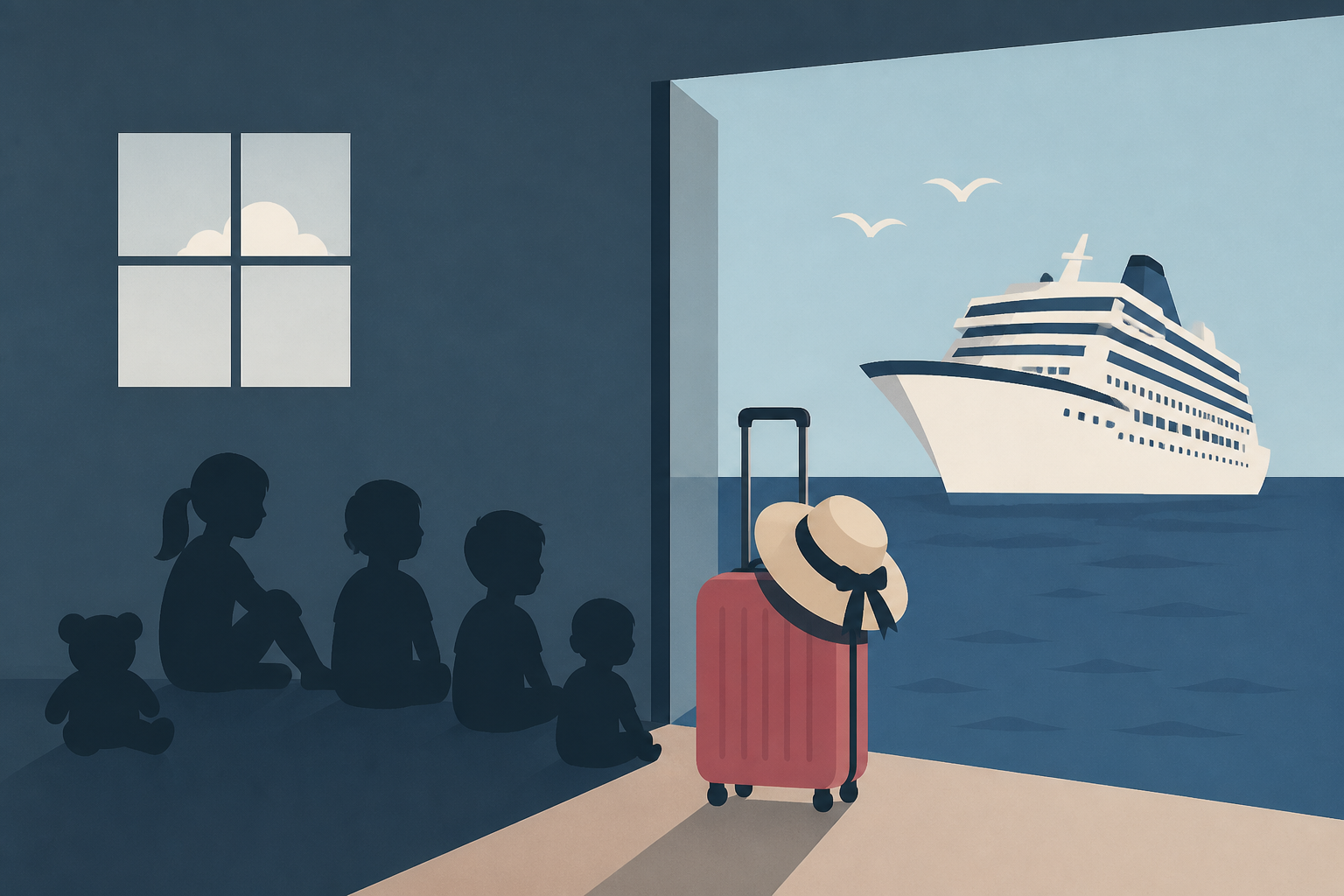 Mother allegedly left 4 kids alone while she took a cruise
