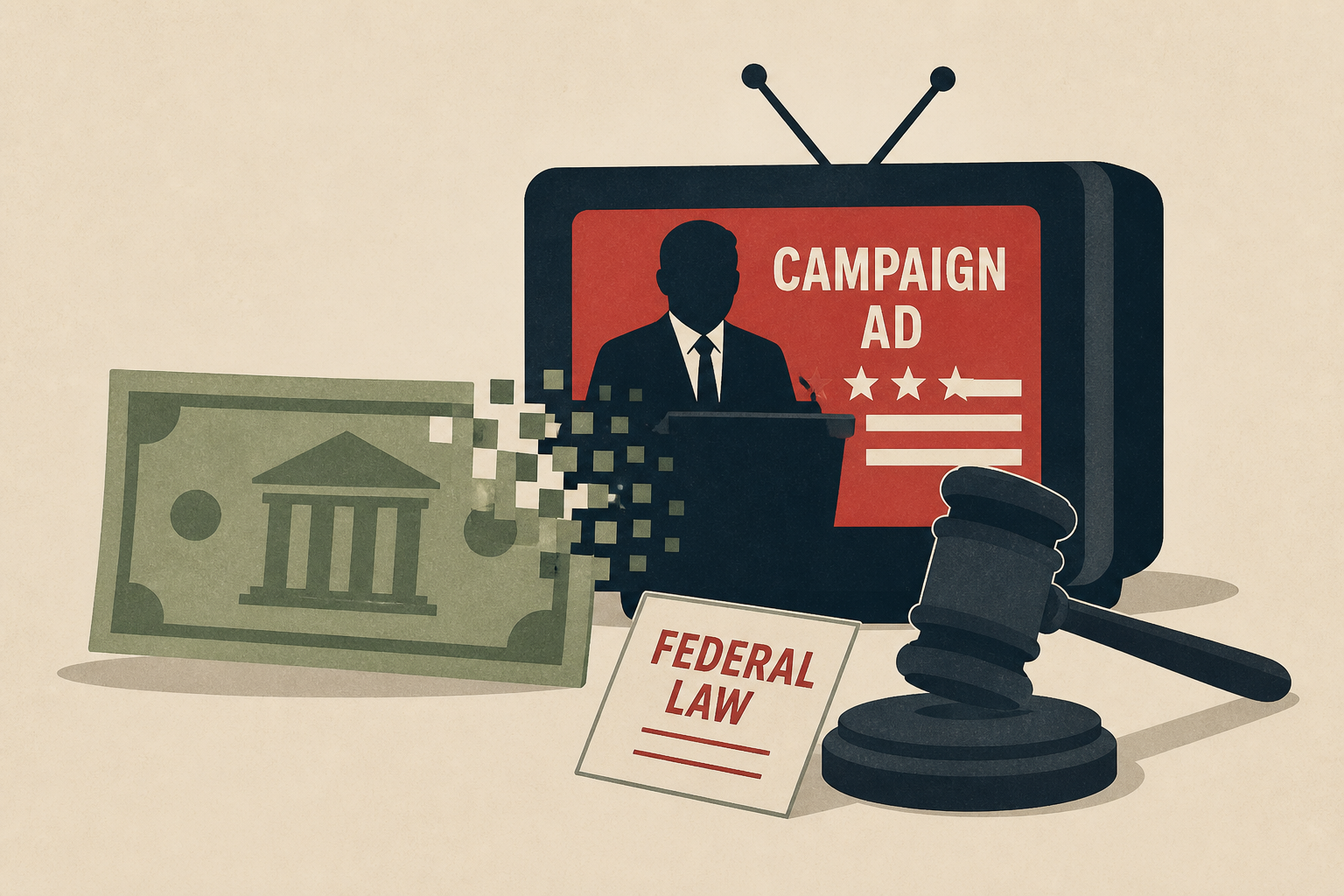 Trump campaign ads paid with public money violate federal law, critics say