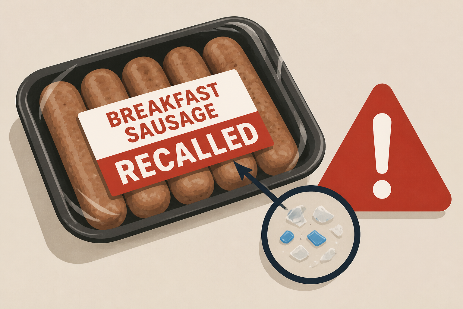 More than 2,300 pounds of breakfast sausage recalled over plastic risk