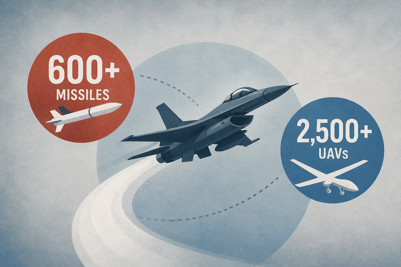Over 600 Missiles and 2,500 UAVs: Air Force Commander Reveals F-16 Performance in Ukraine
