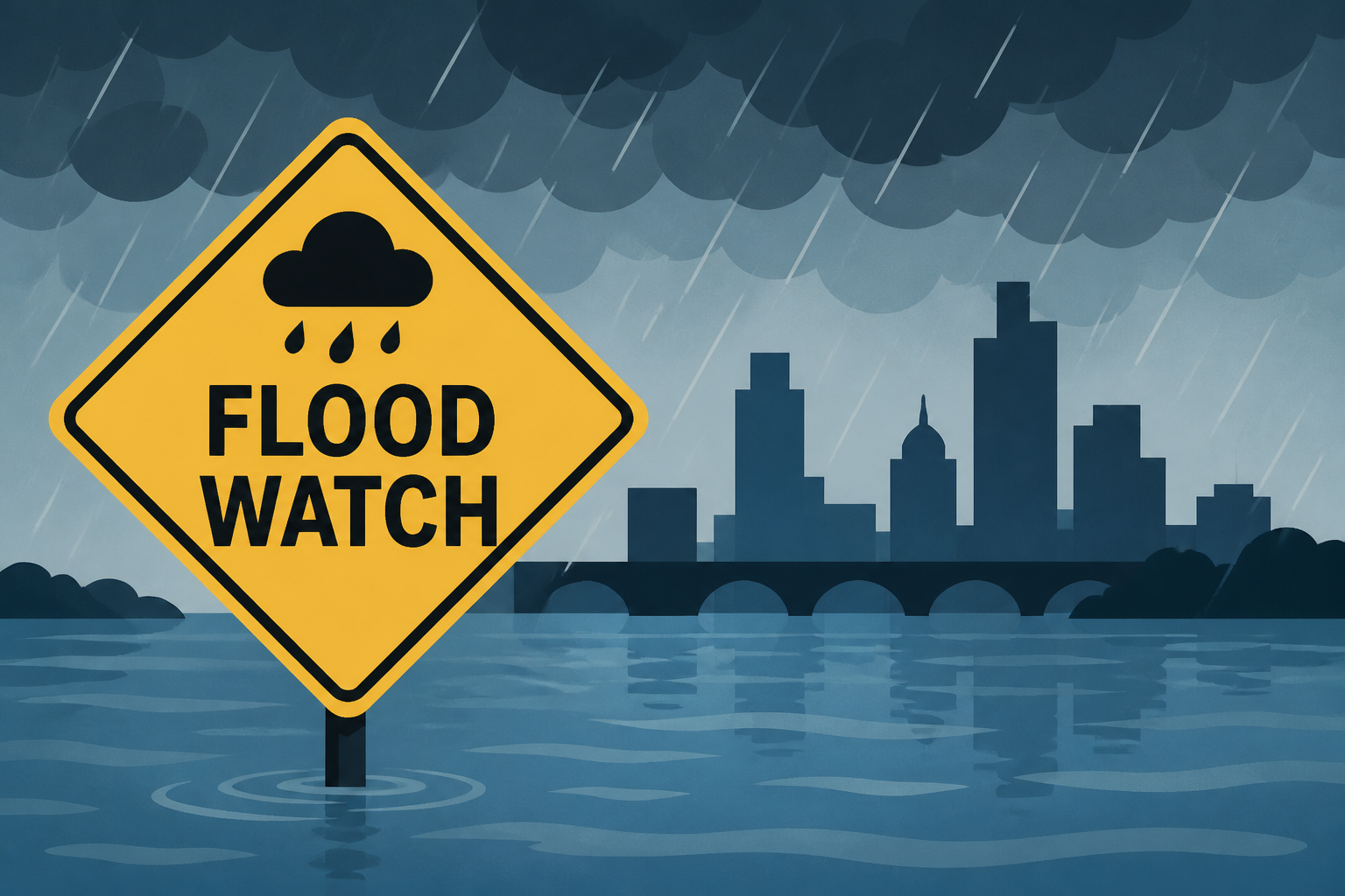 FW under flood watch Wednesday as storms, heavy rain rolls in