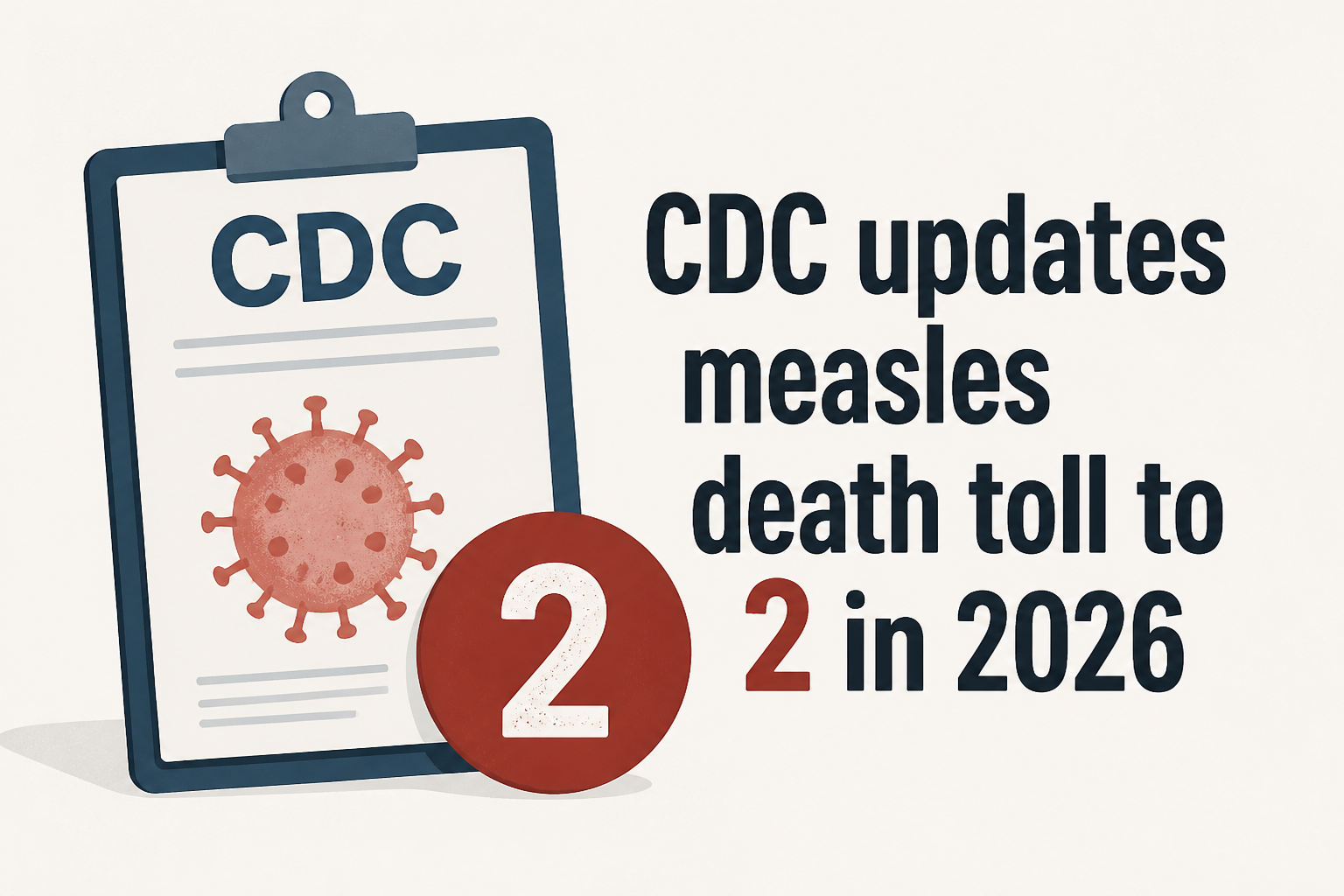 CDC updates measles death toll to 2 in 2026