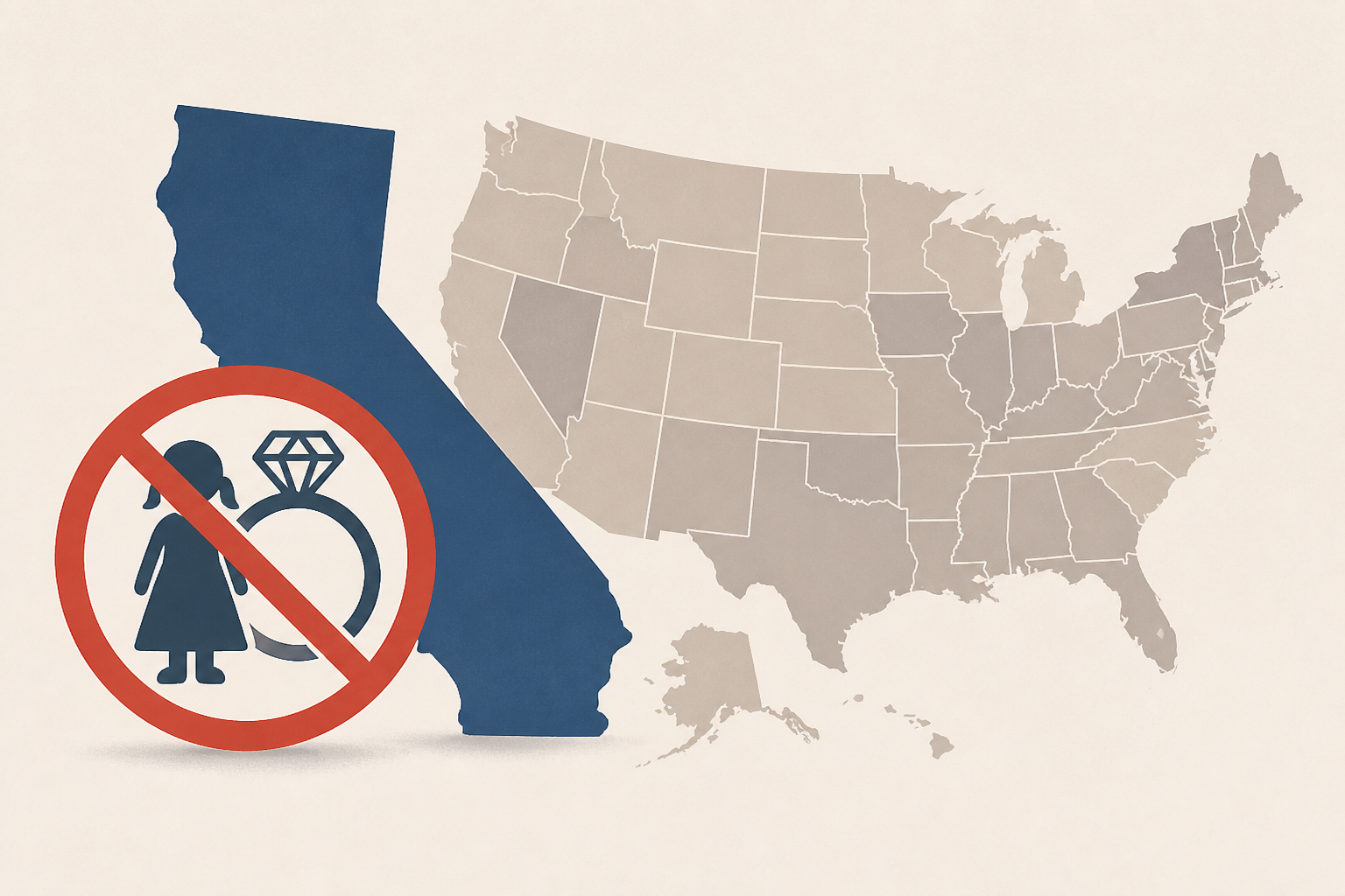 California bans child marriage, a practice still legal in 32 US states