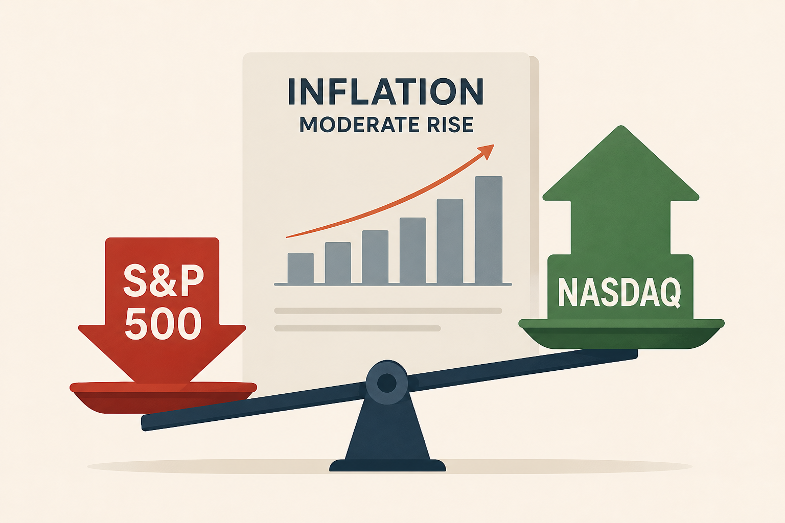 S&P 500 dips, Nasdaq higher after data shows moderate inflation rise