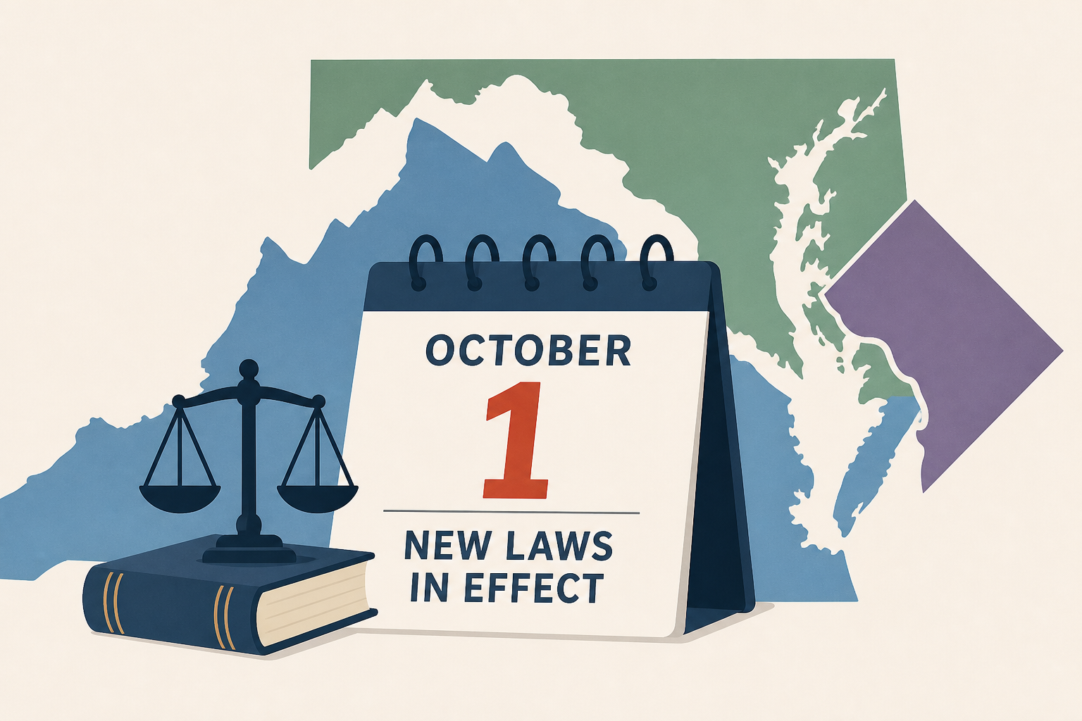 These new laws go into effect Oct. 1 in DC, Maryland and Virginia