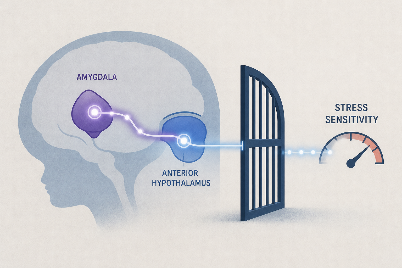 An amygdala to anterior hypothalamic circuit gates stress sensitivity