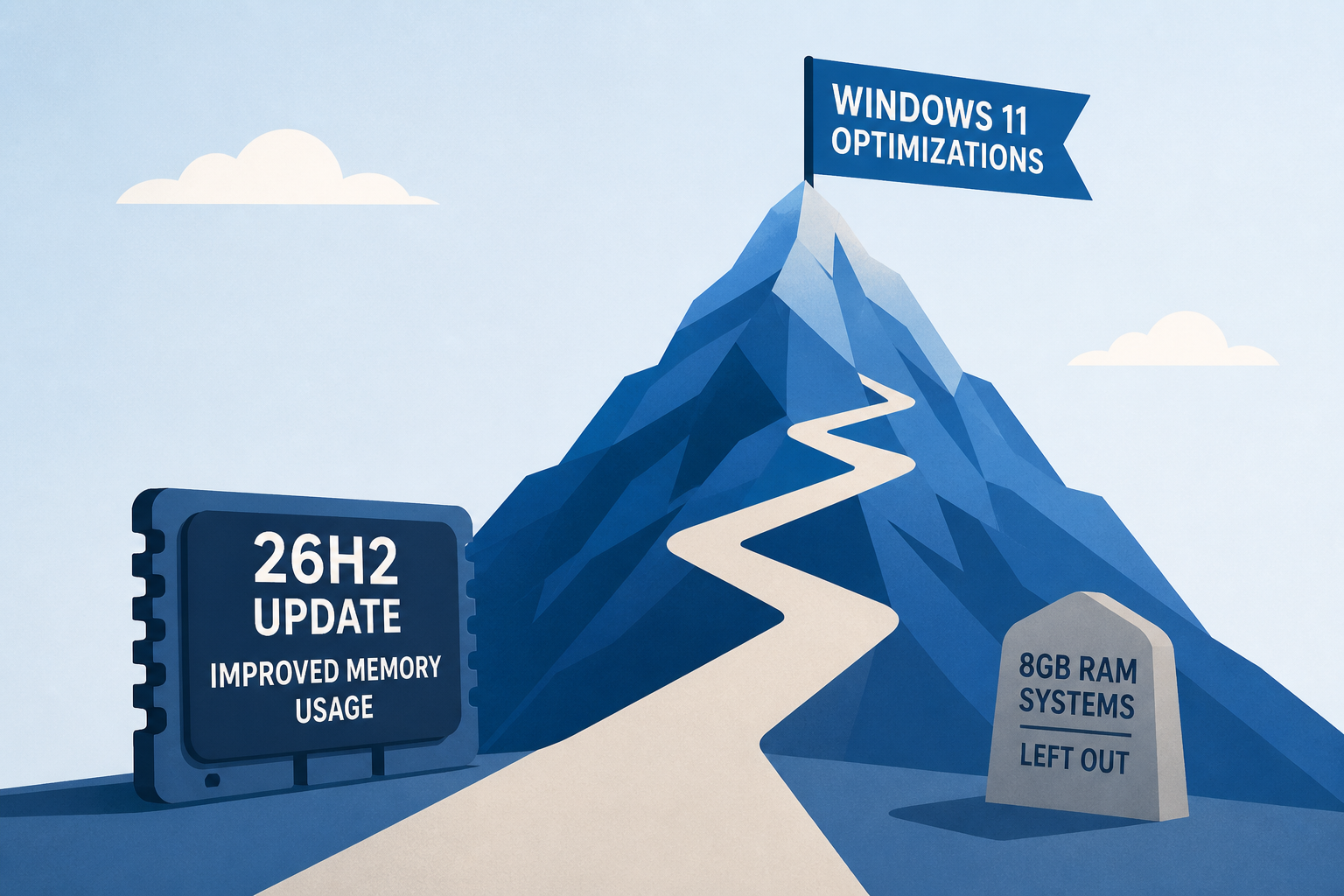 Microsoft Has A Mountain To Climb To Address Windows 11 Optimizations, But Newest 26H2 Update Tackles Memory Usage; 8GB RAM Systems Left Out