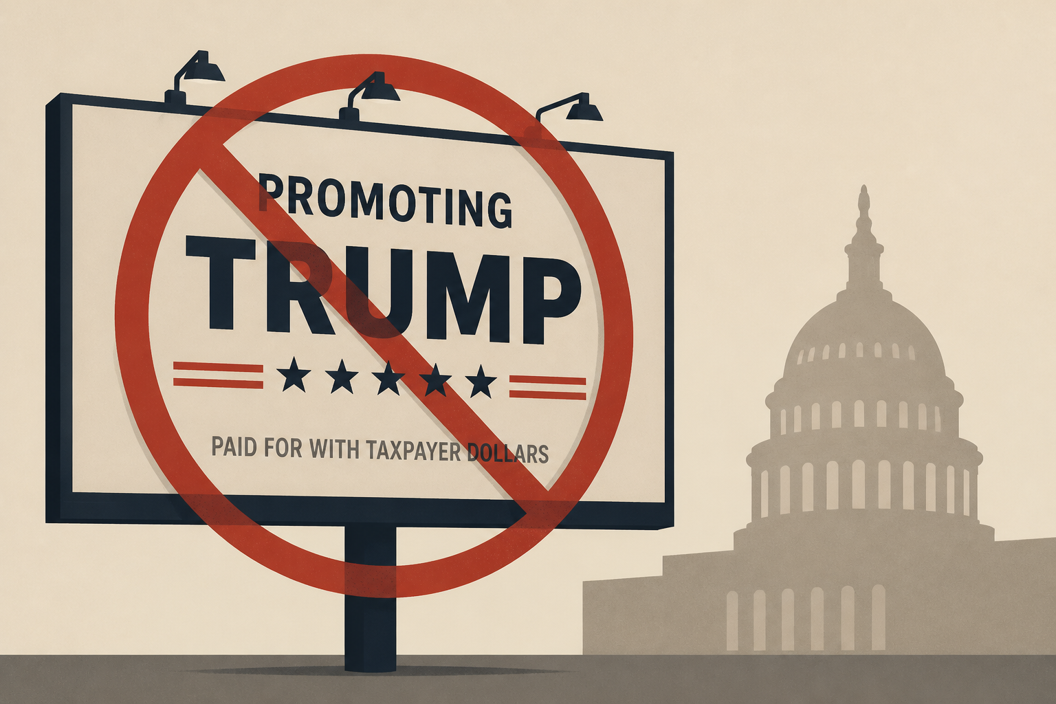 Lawmakers call for action on ‘plainly illegal’ taxpayer-funded ads to promote Trump