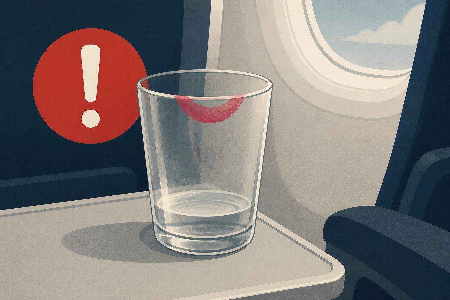 Passenger's bizarre use of drinking glass on flight leaves travelers horrified