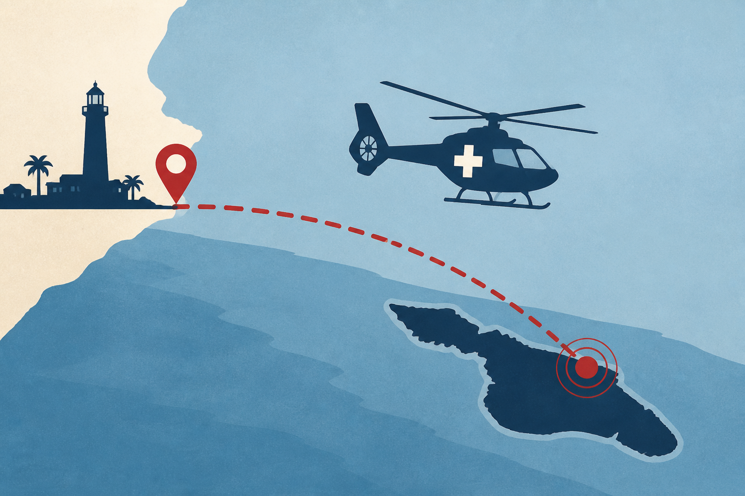 Medical helicopter that crashed off Catalina Island reportedly departed from Oceanside