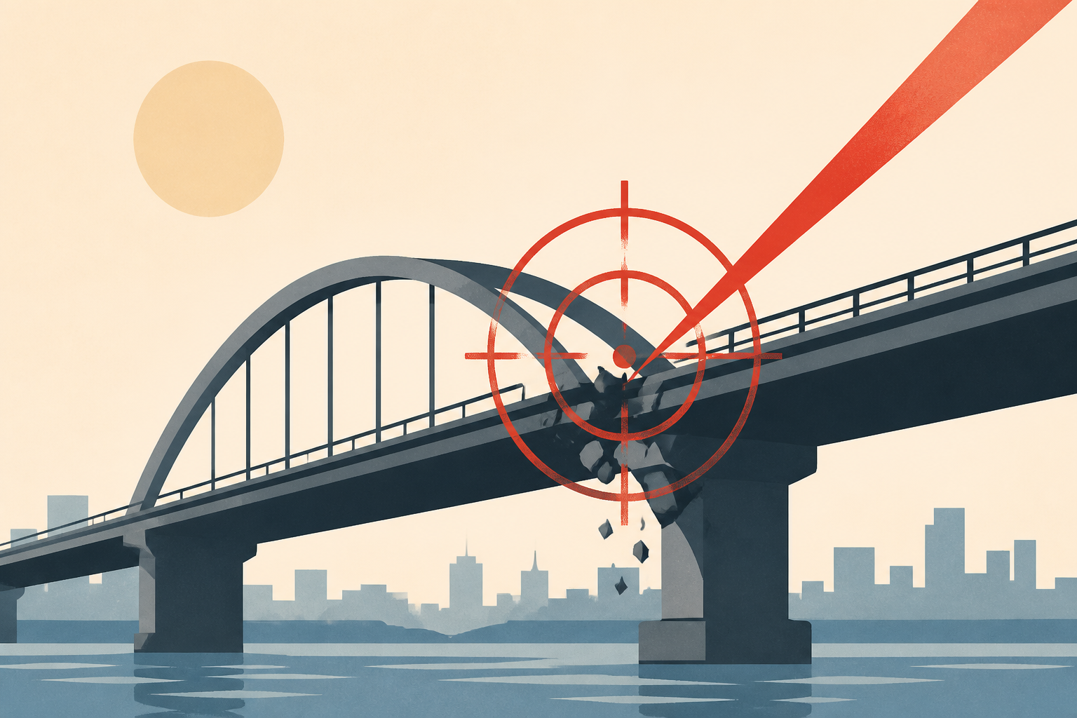 Russia targets busy bridge in central Kyiv in broad daylight