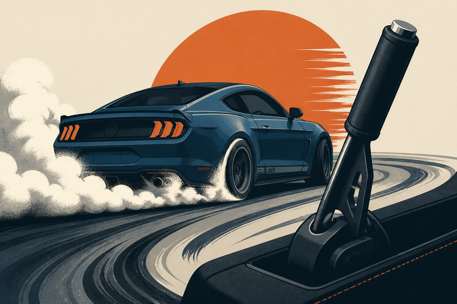 We Drifted the 2026 Ford Mustang RTR. Its Old-School Handbrake Is the Star