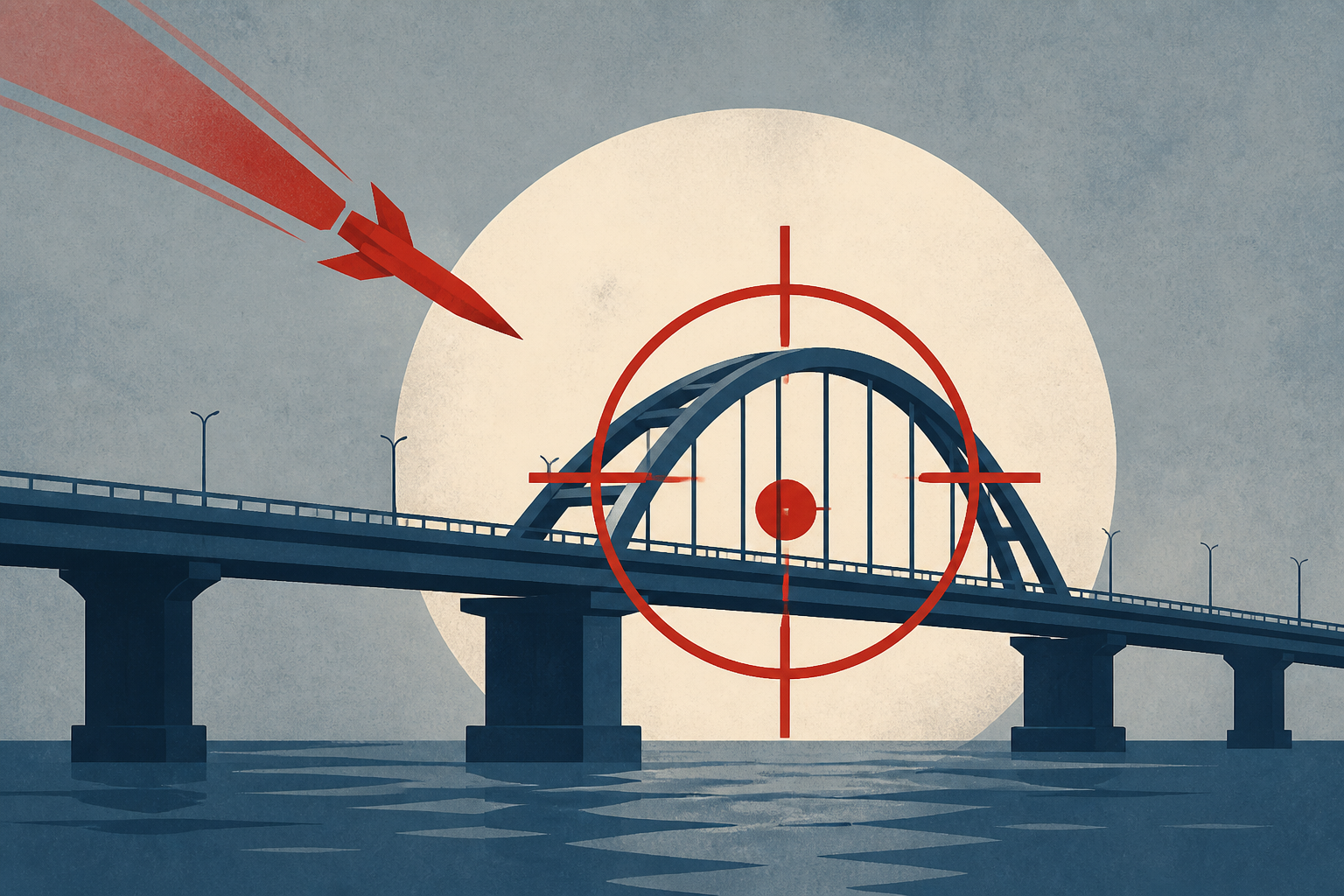 Russia targets busy Pivdennyi bridge in central Kyiv