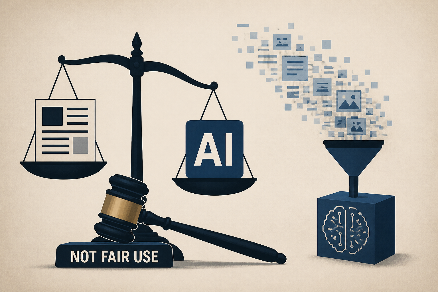 A court just ruled that training an AI on someone else's editorial work isn't fair use